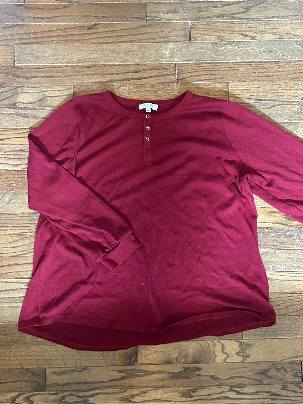 Talbots Women's Crew Neck Sweater in Deep Red